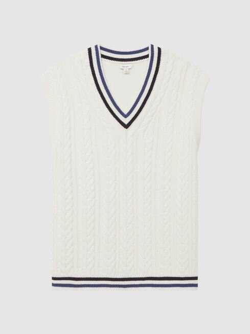 SLEEVELESS CABLE KNIT VEST